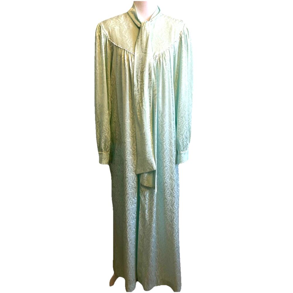 VTG Christian Dior Housecoat Robe Kaftan Nightgown Satin Old Hollywood RARE! M
